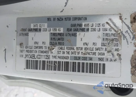 2012 Mazda Mazda5 Sport from USA, damaged, VIN JM1CW2BLXC0111058